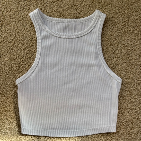 Wild Fable White Ribbed Crop Top - Picture 1 of 3